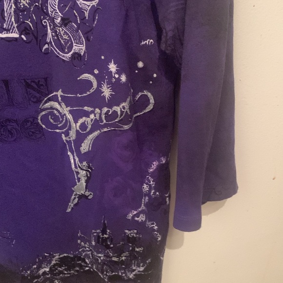 Fabulous Purple Mid Sleeve Paris Moulin Rouge Allison Daley V Neck SZ Small 😍 - Picture 6 of 7